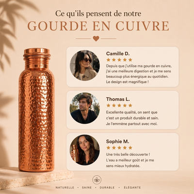 LYNAYE™ — Gourde en Cuivre Pur
